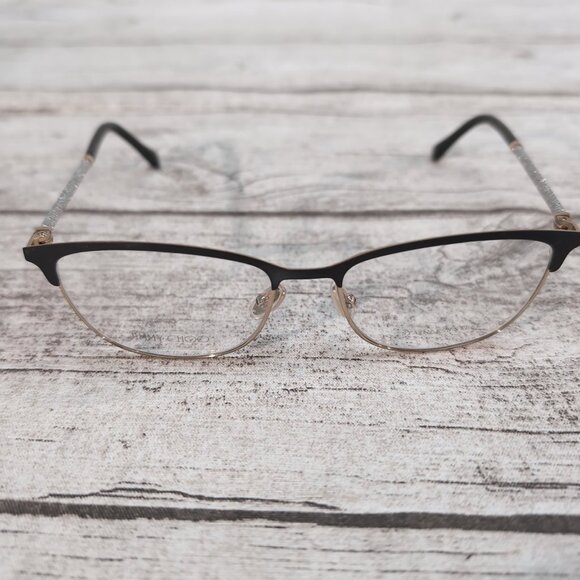Jimmy Choo Black & Gold Eyeglasses – Women's Designer Frame Made in Italy - Picture 1 of 11